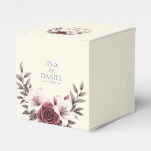 Sophisticated Floral Micro-Wedding Suite (Pink) Favour Box