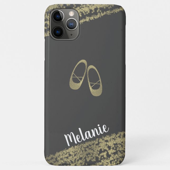 Sophisticated Foil Gold Edges Ballerina Dancer Case-Mate iPhone Case (Back)