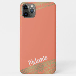 Sophisticated Foil Gold Edges Name Any Colour iPhone 11 Pro Max Case