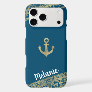 Sophisticated Foil Gold Edges Sailor Marine