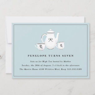 Sophisticated Girls High Tea Birthday Party Invitation