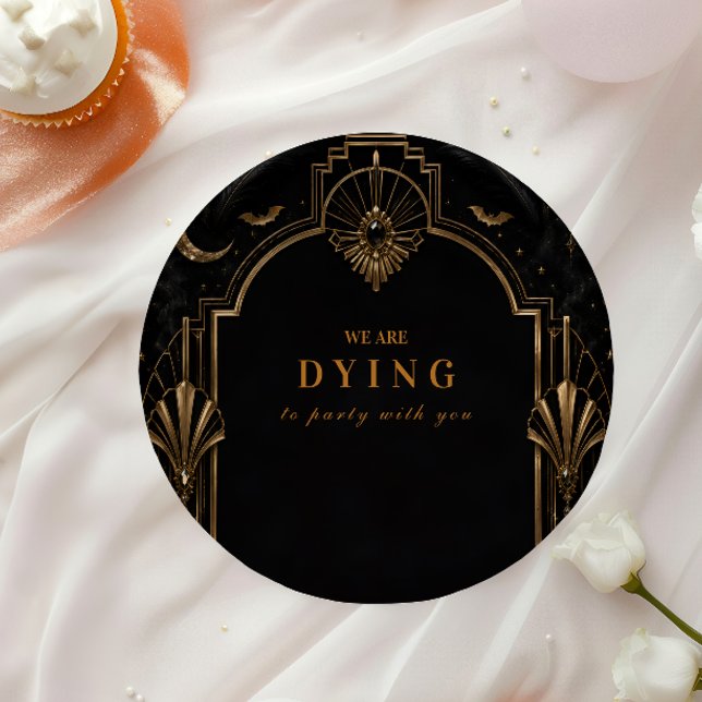 Sophisticated Glam Halloween Paper Plate (Creator Uploaded)