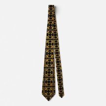 Sophisticated Gold Abstract Mens Neck Tie