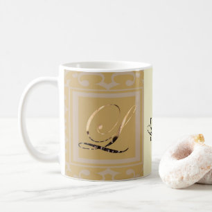 Sophisticated Gold Letter L Elegant Monogram Coffee Mug