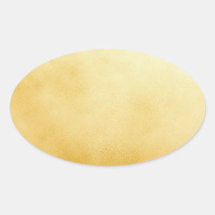 Sophisticated Gold Oval Foil Faux Oval Sticker