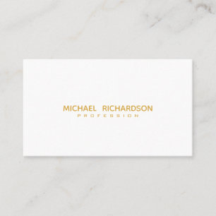 Sophisticated Gold White Stylish Business Card