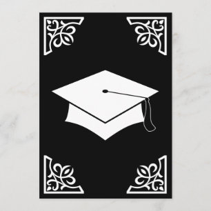 sophisticated graduation cap announcement