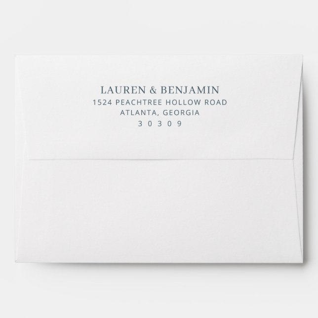 Sophisticated Gray Minimalist Envelope (Back (Top Flap))