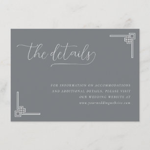 Sophisticated Grey Minimalist Calligraphy Enclosure Card
