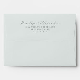 Sophisticated Grey Minimalist Calligraphy Envelope