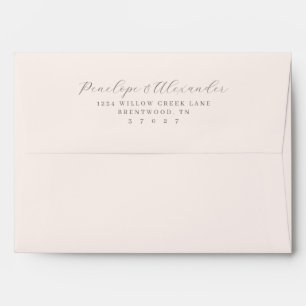 Sophisticated Grey Minimalist Calligraphy Envelope