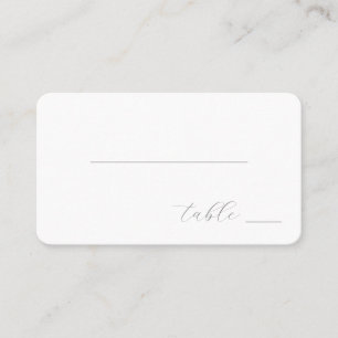 Sophisticated Grey Minimalist Line Place Card