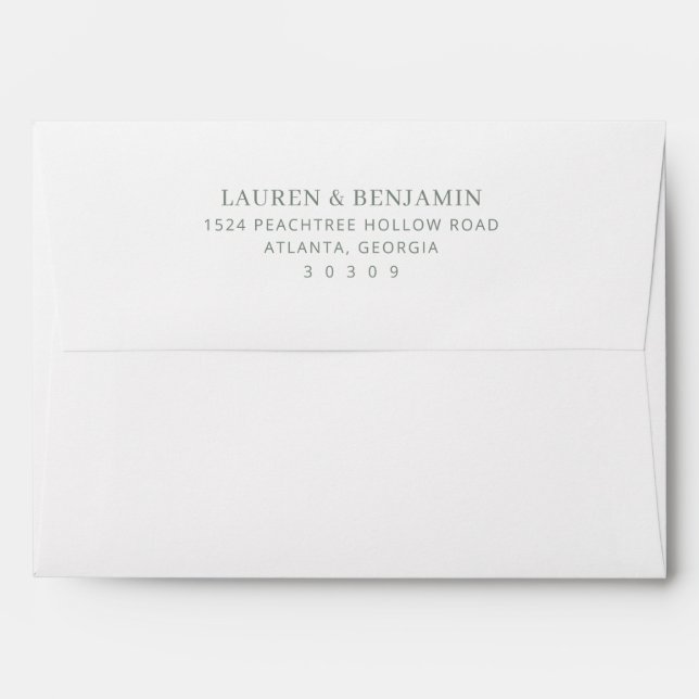 Sophisticated Grey Minimalist Typographic Envelope (Back (Top Flap))