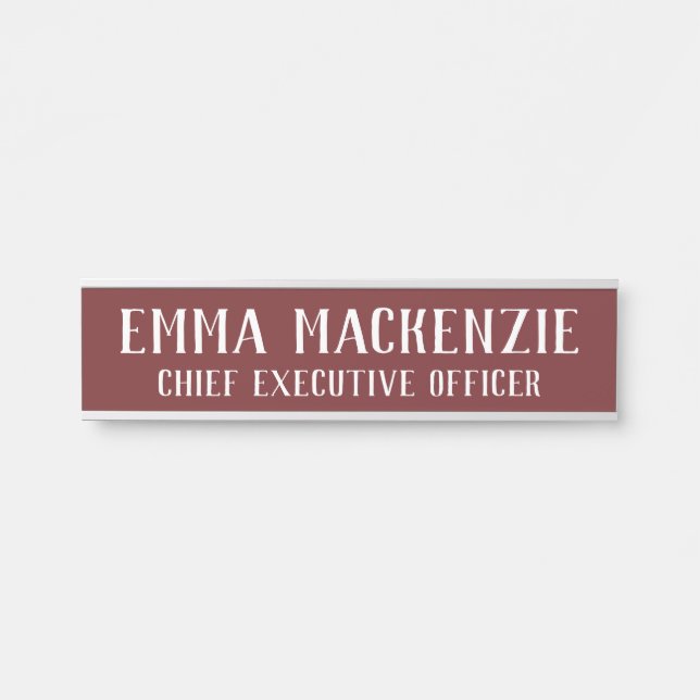 Sophisticated Hanging Door Sign Name Plate (Front)