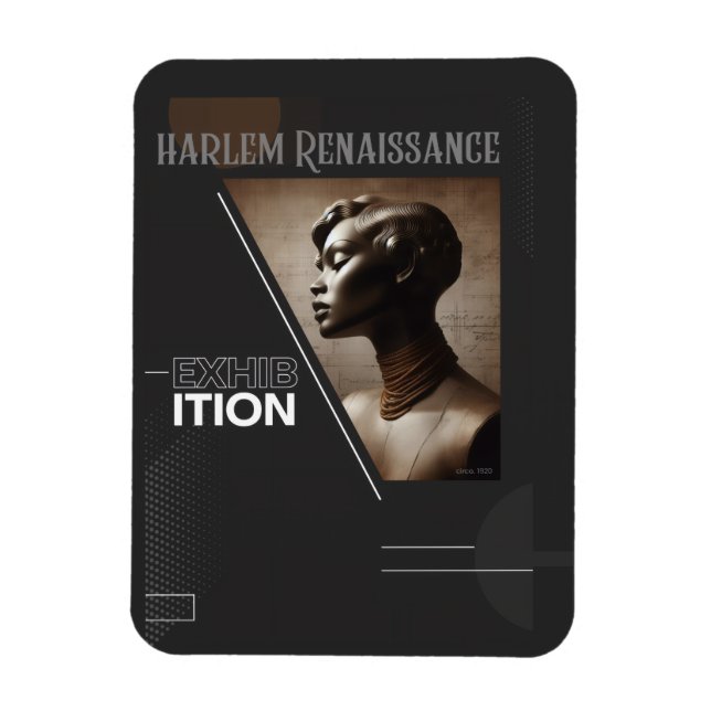 Sophisticated Harlem Renaissance Exhibition Magnet (Vertical)