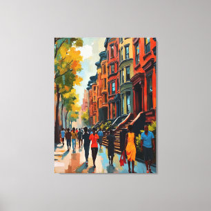 Sophisticated Harlem Renaissance Street Canvas Print