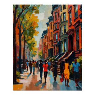 Sophisticated Harlem Renaissance Street Poster