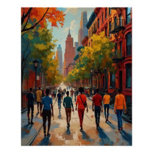 Sophisticated Harlem Renaissance Street Poster