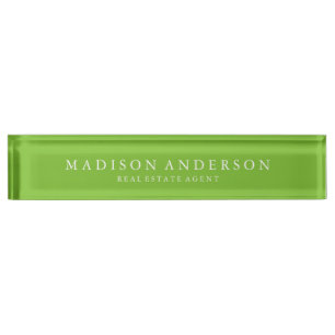 Sophisticated in Green Desk Name Plate