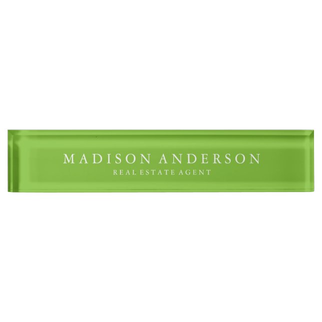 Sophisticated in Green | Desk Name Plate (Front)
