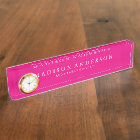 Sophisticated in Hot Pink | Desk Name Plate