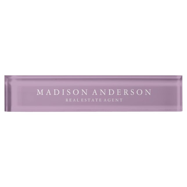 Sophisticated in Lilac | Desk Name Plate (Front)