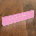 Sophisticated in Pink | Desk Name Plate