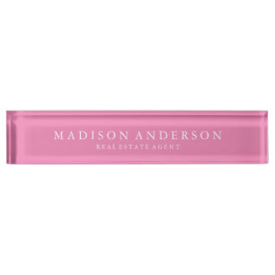 Sophisticated in Pink   Desk Name Plate