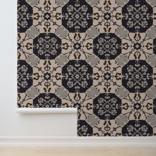 Sophisticated Kaleidoscope Floral Mandala Pattern Wallpaper