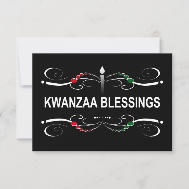 sophisticated kwanzaa blessings invitation (Front)