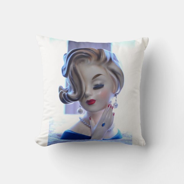 Sophisticated Lady Manicure & Ring Head Vase 1960 Cushion (Front)