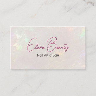 Sophisticated Lavender Opal Nail Artist Business  Card