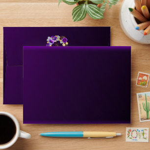 Sophisticated Luminous Violets Purple Wedding Envelope