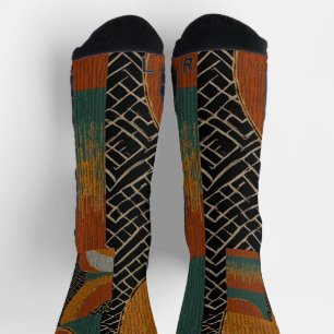 Sophisticated Luxury African Caribbean  Crew Socks