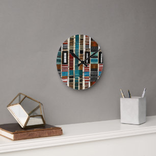 Sophisticated Luxury African Caribbean Island Round Clock