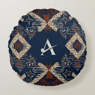 Sophisticated Luxury African Caribbean Island Round Cushion