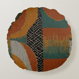 Sophisticated Luxury African Caribbean Island Round Cushion