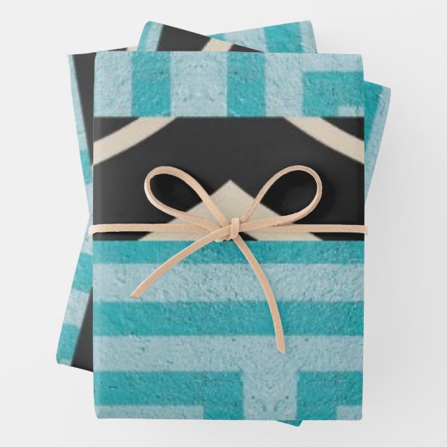 Sophisticated Luxury African Caribbean Island Wrapping Paper Sheet (In situ)