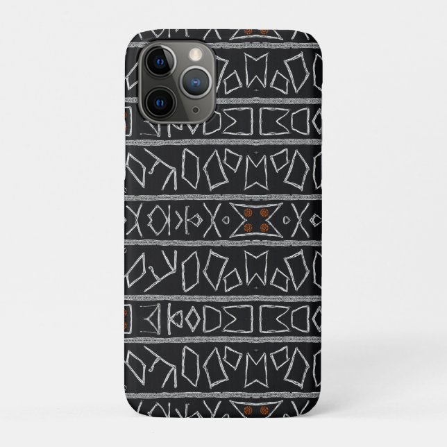Sophisticated Luxury African Caribbean Mudcloth Case-Mate iPhone Case (Back)
