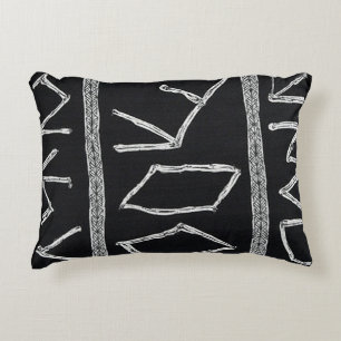 Sophisticated Luxury African Caribbean Mudcloth Decorative Cushion