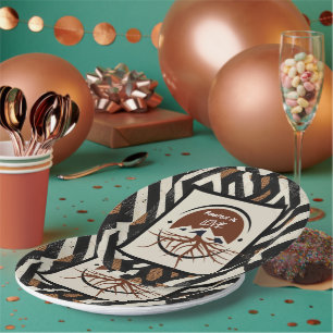 Sophisticated Luxury African Caribbean Paper Plate