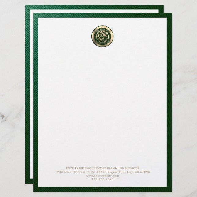 Sophisticated Luxury Business Custom Letterhead (Front/Back)