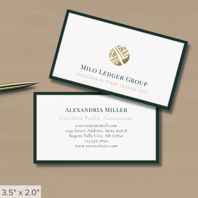 Sophisticated Luxury Gold Logo Business Card (Creator Uploaded)