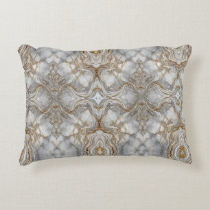 "Sophisticated Marble with Gold" Decorative Cushion