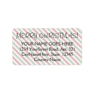 Sophisticated "MERRY CHRISTMAS!" Address Label
