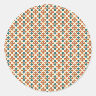 Sophisticated Mid-Century Modern Atomic Starburst Classic Round Sticker
