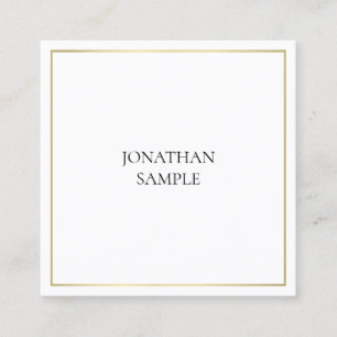 Sophisticated Minimalist Design Professional Plain Square Business Card