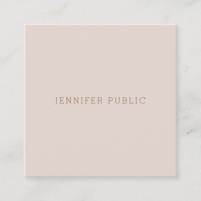 Sophisticated Minimalist Modern Template Luxury Square Business Card (Front)