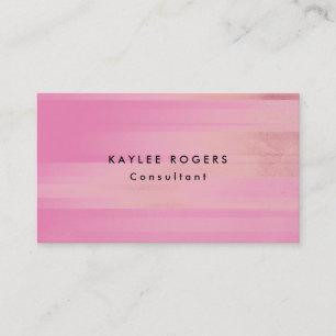 Sophisticated Minimalist Pink Pattern Professional Business Card