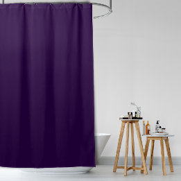 Sophisticated Minimalist Unicolored Deep Violet Shower Curtain